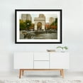 thumbnail image 2 of Washington Square Park Fountain - Manhattan New York Photography Cityscape Architecture Autumn Vintage Street Photography Travel Poster Black Framed Wall Art Print 12 x 18 inches, 2 of 4