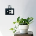 thumbnail image 2 of 1 Switch and Duplex Outlet Cover with Leaves Accent, Black, 2 of 2