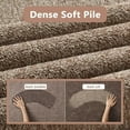 thumbnail image 2 of 6x9 Washable Area Rugs for Bedroom Living Room, Low Pile Thin Rug Solid Color, Non-Slip Carpet Indoor for Home Decor (Brown), 2 of 16
