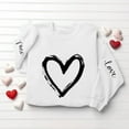 thumbnail image 6 of VKOYWKM Crewneck Sweatshirts Women Valentine's Day Pullover Heart Print Oversized Sweatshirts Romantic Holiday Sweatshirt Casual Long Sleeve Spring Sweatshirts, 6 of 7