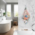 thumbnail image 2 of Yayeee 2 Pack Hand Towels for Bathroom 100% Cotton 16" x 28" Soft Absorbent Kitchen Towel, Art City, 2 of 7