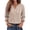 #03 Beige, variant on Button Down 3/4 Sleeve Shirt Women Dressy Business Casual Professional Blouse V Neck Work Tops 2026 Trendy ,S,Beige
