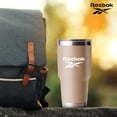 thumbnail image 2 of Reebok Vaso de acero inoxidable con doble pared aislada al aspiradora, taza de viaje con tapa y pajita para bebidas calientes, frías y heladas, sin BPA Lifestyle 40Oz SS Tumbler, Beige, 120, 2 of 8