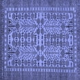 thumbnail image 1 of Ahgly Company Indoor Square Southwestern Blue Country Area Rugs, 3' Square, 1 of 4