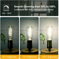 thumbnail image 5 of Emitting ST58 LED Edison Bulb, E26 Base, 5000K Daylight White, Antique Filament Decorative Plastic Light Bulbs, 16-Pack, 5 of 8