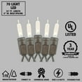 thumbnail image 5 of Novelty Lights Warm White 70 Light T5 Traditional LED Christmas Mini Light Set (Brown Wire, 35 Feet), 5 of 6