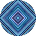 thumbnail image 1 of Ahgly Company Indoor Round Patterned DarkSlate Blue Purple Area Rugs, 6' Round, 1 of 1