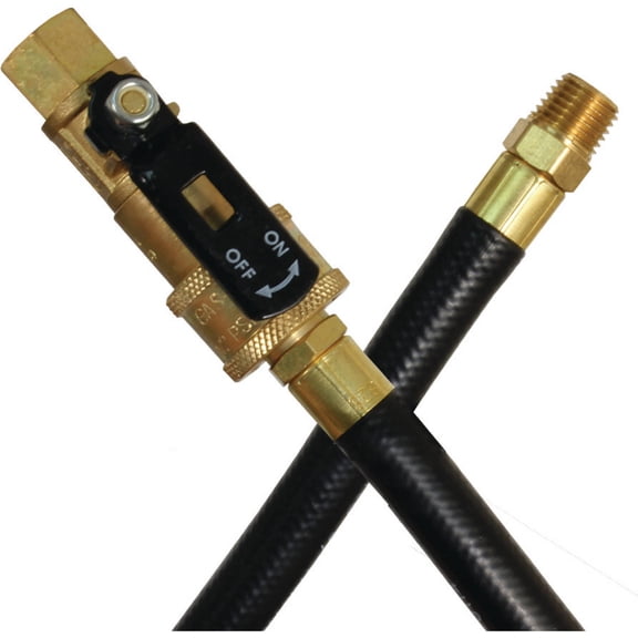 JR Products RV Rubber Appliance Hose with 1/4" Quick Disconnect Male & Quick Disconnect Coupler Ends