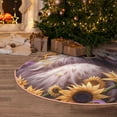thumbnail image 4 of Salouo Warm Sunflower Sleeping Cat Christmas Tree Skirt 36" Farmhouse Christmas Decorations Snowman Xmas Tree Skirt Tree Mat for Holiday Party Decor, 4 of 8