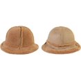 thumbnail image 6 of CoCopeaunts Solid Bucket Hat for Women Solid Suede Lamb Hair Warm Winter Hats Outdoor Sunscreen Reversible Double Sided Wear, 6 of 8