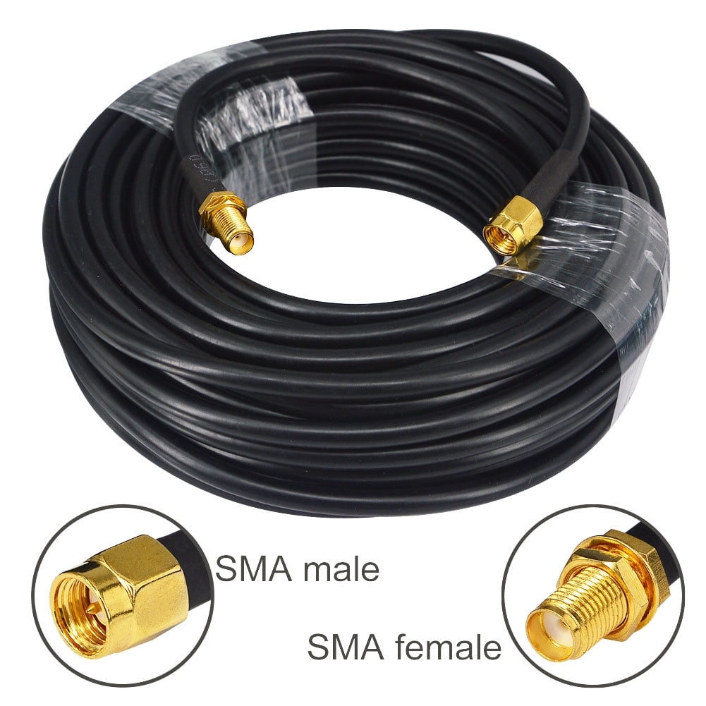 Low Loss RP-SMA Female to Male WiFi Booster Antenna Adapter Cable 2m 6.5 feet 