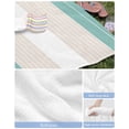 thumbnail image 6 of Turquoise Beige Stripe Beach Towels Oversized Super Absorbent, Modern Art Horizontal Striped Lightweight Bath Towel Quick Dry Sets For Bathroom/Pool/Rv Camping/Beach Play/Gym Room/Picnic 31"x62", 6 of 8