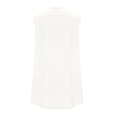 thumbnail image 6 of Penkiiy Women's Crewneck Pleated Camisole Top - Summer Essential Sleeveless Blouse for Casual Outfits & Trendy Looks L White, 6 of 7