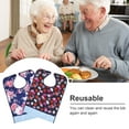 thumbnail image 3 of Hvxrjkn 2pcs Adult Bib Washable Reusable Waterproof Clothing Protector with Crumb Catcher Eating Cloth for Elderly Seniors and Disabled 26 x 18", 3 of 7