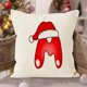 thumbnail image 2 of Hot6sl Ofertas de La Semana Funda de Almohada con Letras Navideñas, Funda de Almohada Decorativa para Sofá Festivo, Funda de Cojín con Estampado de Lino, 2 of 4