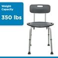 Equate Bath Chair and Shower Chair with Back Seat for Elderly