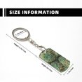 thumbnail image 3 of Uemuo Succulents Pattern Rectangular Metal Keychain - Durable, Stylish, and Personalized Key Ring for Men and Women,Engraved Keychain,Gift Slim Sturdy Keychain, 3 of 7