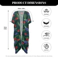 thumbnail image 6 of HELLHERO Polyester Swim Coverup for Summer Lightweight Free Size Womens Beach Coverups Kimono Cardigan Cover Up Cherry Print, 6 of 6