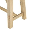 thumbnail image 4 of DecMode 59" x 32" Light Brown Wood Rectangular Console Table with Flared Legs and Crossed Beams, 1-Piece, 4 of 9