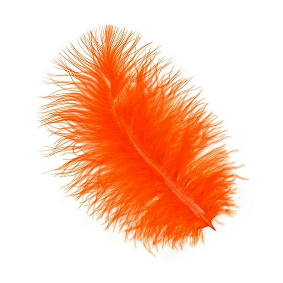 Zucker Feather Products Loose Turkey Marabou Dyed Feathers - 3 - 8" - Orange