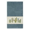 thumbnail image 3 of Authentic Hotel and Spa  Turkish Cotton Cactus Embroidered Teal Blue 8-piece Towel Set, 3 of 5