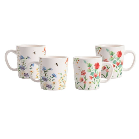 Bico International Summer Provence Earthenware Ceramic Mugs (Set of 4)