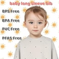 thumbnail image 2 of norinori Baby Weaning Bib With Sleeves Feeding Bibs - Waterproof Bibs Coverall bibs for baby toddler from 6-36 Months soft With Large Pocket Easy to Clean, 2 of 5