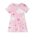 thumbnail image 3 of RXIRUCGD 2025 Vêtements d'Été pour Enfants 3-12 Ans Mode Imprimée Pyjama Rêveur Mi-Mollet Chemise de Nuit, 3 of 5