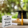 thumbnail image 5 of Darzheoy Graduation Quote Wood Box Sign Decor Desk Sign Positive Behind You All Your Memories Wooden Box Black Sign Rustic Home Shelf Wall Decoration Grad Gift, 5 of 6