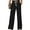 Black, variant on Chiclily Women's Wide Leg Sweatpants Pink 2XL Lounge Yoga Pants Drawstring Workout Athletic Joggers with Pockets