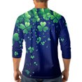 thumbnail image 5 of Men's Raglan Sleeve Three-quarter Sleeve Top Blue A L, 5 of 5
