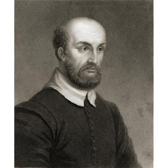 Andrea Palladio Aka Andrea de Pietro Della Gondole 1508-1580 Architecte Italien de la Galerie de Livres de Portraits Affiche Imprimer&44; Grand - 26 x 32