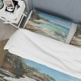 thumbnail image 4 of Designart "Ocean Escape Beach Photo V" Nautical & Beach Bedding Covert Set - Coastal Beach Turquoise Coastal Bed Set With 2 Shams, 4 of 6