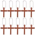 thumbnail image 1 of 20 colgantes de cruz pequeños de madera para llaveros, 1 of 7