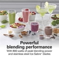thumbnail image 4 of Hamilton Beach Wave Crusher Smoothie Blender for Kitchen, 40 oz Jar for Smoothies and Shakes with 20 oz Travel Jar, Gray, 4 of 11