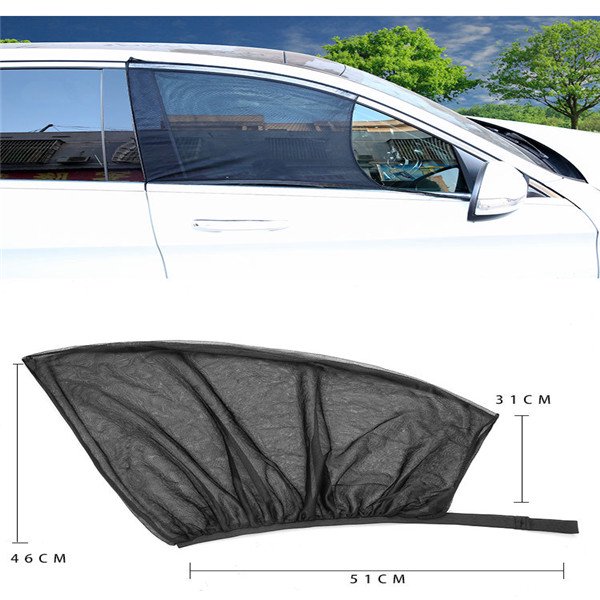 Adjustable Auto Car Side Rear Window Sun Shade? Black Mesh Car Cover