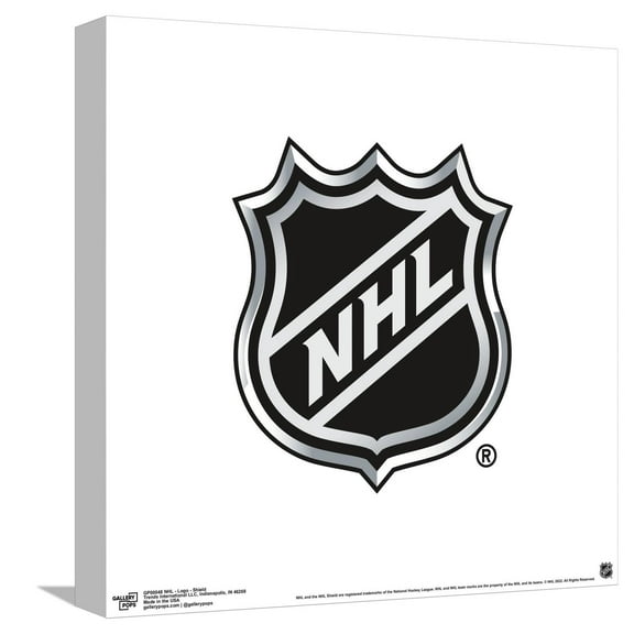 Gallery Pops NHL Logo - Shield Canvas Wall Art, Unframed Version, 12" x 12"