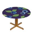 thumbnail image 3 of Blueberries with Leaves Fitted Round Tablecloth Waterproof Table Cloth with Elastic Edge Wipe Clean, 3 of 8