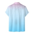 thumbnail image 3 of Camisas Manga Larga Hombre Hombres manga corta primavera verano casual impreso camisas top blusa camisas (Blue, M), 3 of 4