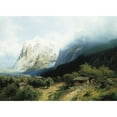 thumbnail image 2 of Unknown 18x14 Gold Ornate Wood Framed with Double Matting Museum Art Print Titled - Alpine Cabins, 2 of 4