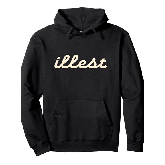 Men'S Illest Funny Golf Pullover Hoodie - with "Illest" Print & Golden Lettering, Casual Sporty Sweatshirt, All-Season Comfort, Hooded Design for Golf & Outdoor Activities