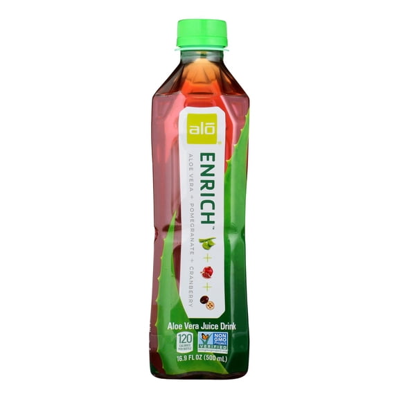 Alo Original Enrich Aloe Vera Juice Drink Pomegranate And Cranberry, 16.9 Fl Oz