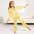 thumbnail image 6 of Hessimy Toddler Boys Girls Spring Summer 2Pcs Long Sleeve Button Pajamas Casual Set, Button Pjs Style,1-11 Years(Yellow,3-4 Years), 6 of 7