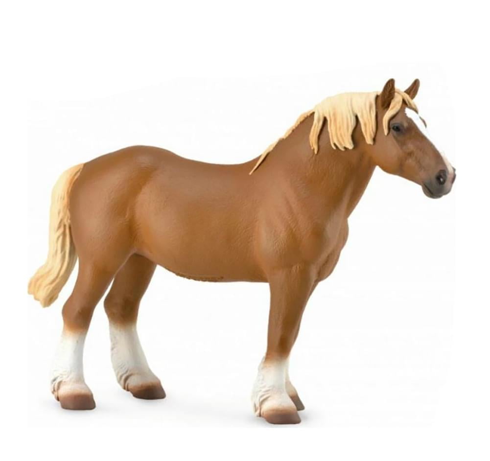 Breyer CollectA 1/18 Model Horse - Chestnut Belgian Mare - Walmart.com