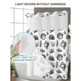 thumbnail image 4 of No Hook Cloth Fabric Shower Curtain with Snap in Liner, Black Coastal Waterproof Shower Curtains Set with See Through Top Window, Shell Conch Ocean Underwater Bath Curtains Shower 36"x72", 4 of 6