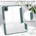thumbnail image 4 of Allytechgroup Case for iPad Pro 12.9 inch Tablet (6th/5th/4th/3rd Generation, 2022/2021/2020/2018) Smart Case with Pencil Holder [Auto Sleep/Wake] Transparent Clear Shockproof Back Cover, Darkgreen, 4 of 8