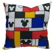 Disney Mickey Mouse Outdoor Throw Pillow (Mondrian Print- 18x18)