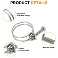 thumbnail image 3 of Uxcell 5 Pcs Abrazaderas de Manguera de Doble Alambre 46-51 mm Acero Inoxidable 201, 3 of 6
