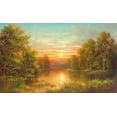 thumbnail image 2 of Glassl, Helmut 24x16 Black Ornate Wood Framed with Double Matting Museum Art Print Titled - SUNSET, 2 of 4