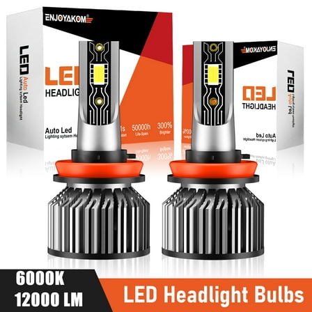 2pcs H11 LED Bulbs For Toyota Sienna 2011-2020 H11 LED Headlight Bulbs, H8 H9 H11 LED Low Beam Replace 12000 Lumens 6000K White